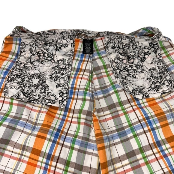 Marvel Men’s Comics Hulk Wolverine Super Hero Plaid Flat Front Shorts Size 36 - Picture 8 of 13